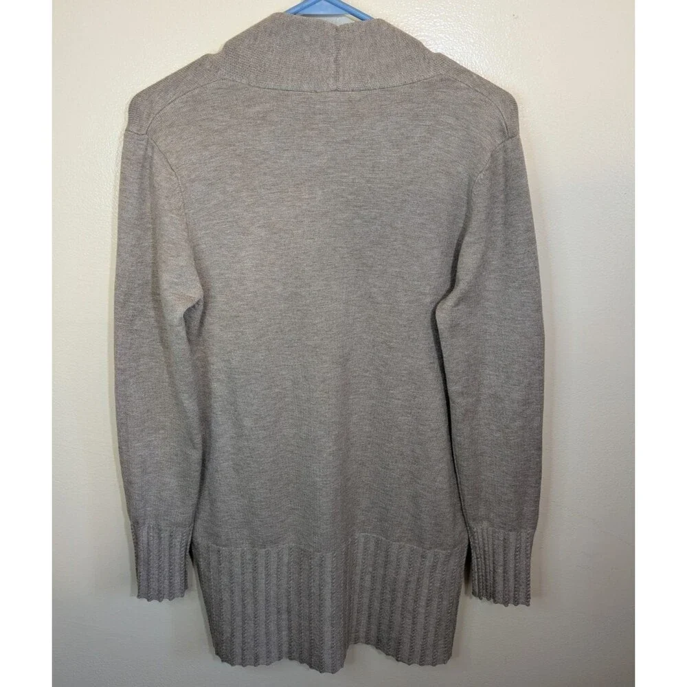 Vila Milano Womens Cardigan Sweater Open Front Knit Heather Mocha Medium